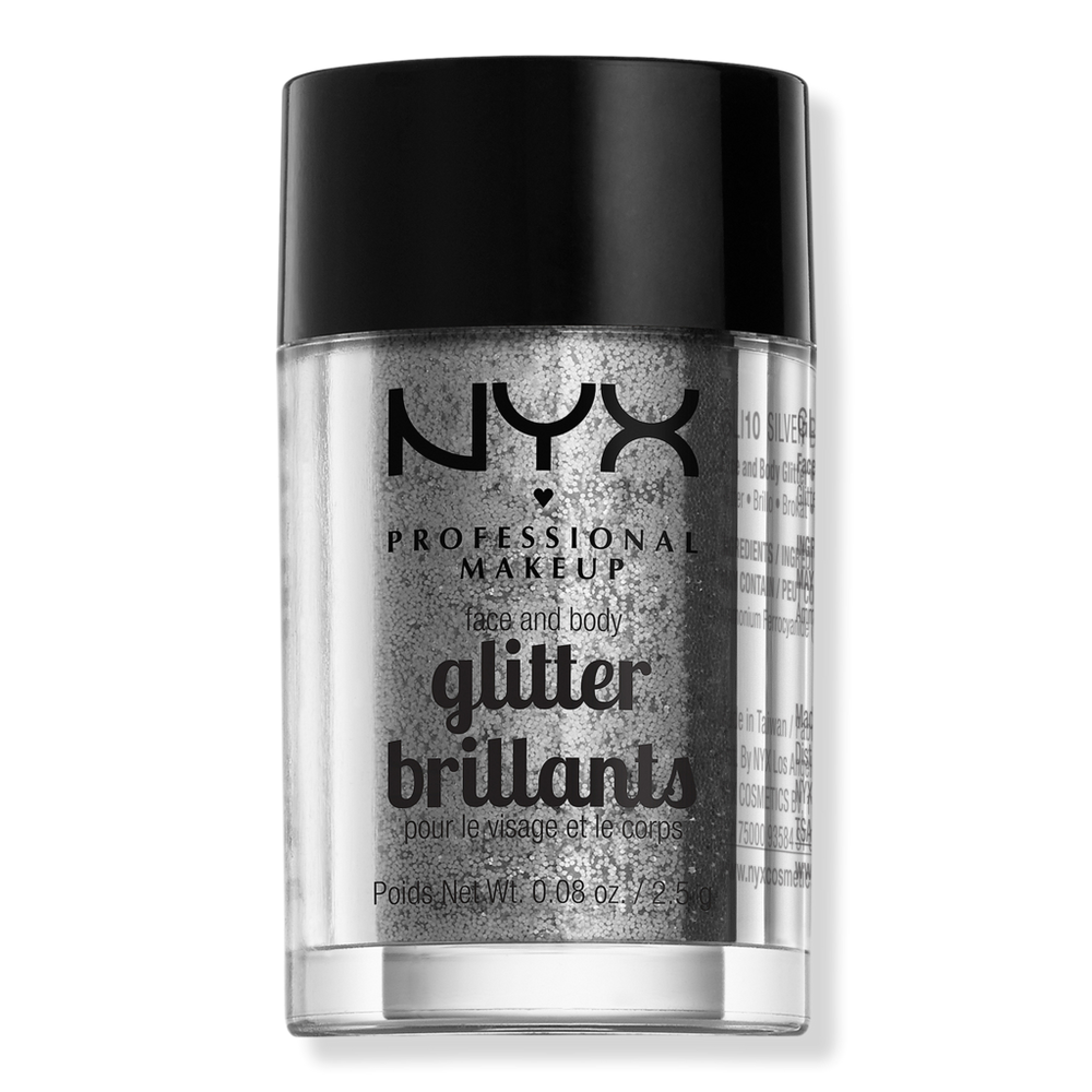 Nyx Professional Makeup Face And Body Glitter - Silver In Silver