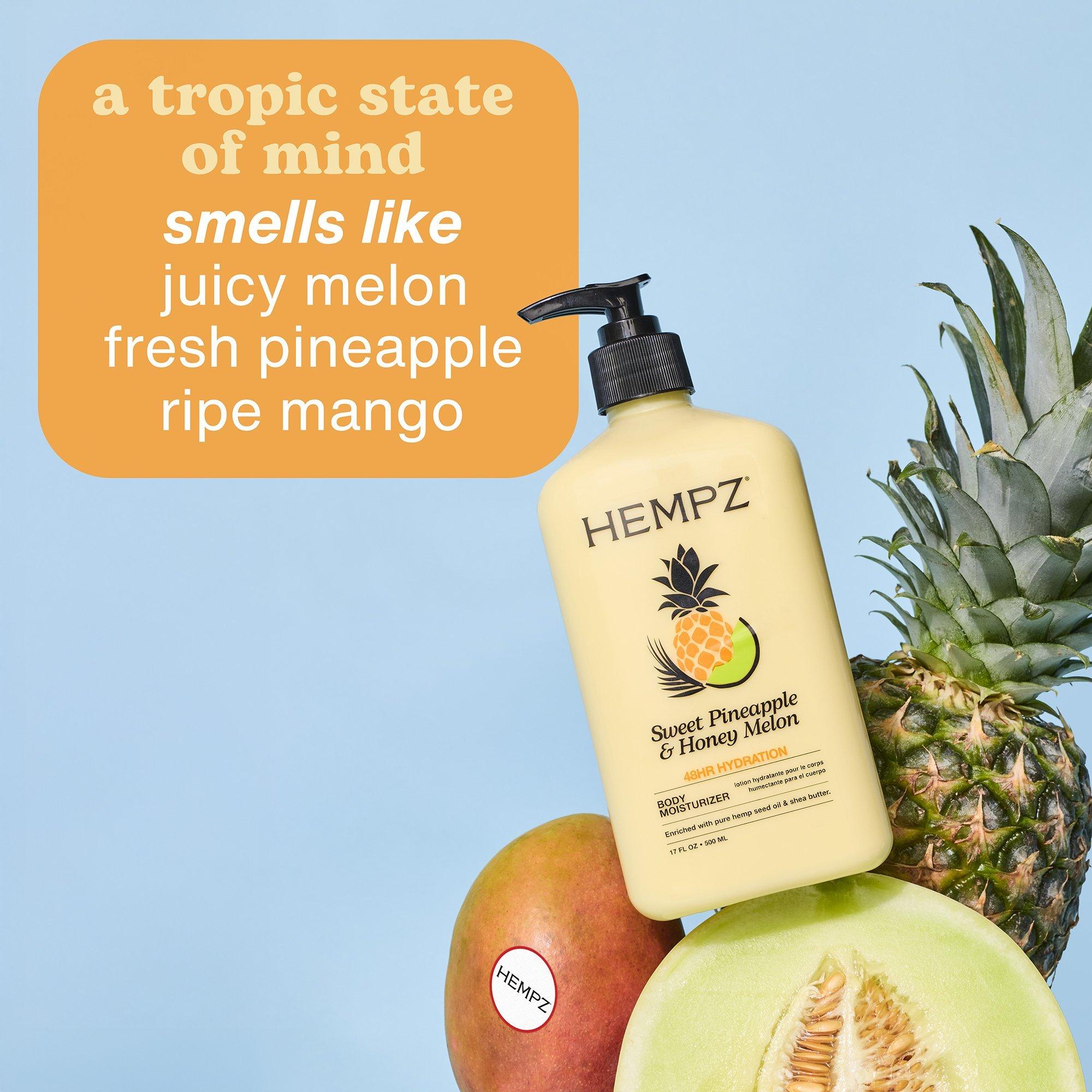 Увлажняющий крем для тела с ананасом и дыней Hempz Sweet Pineapple & Honey Melon — фото 3
