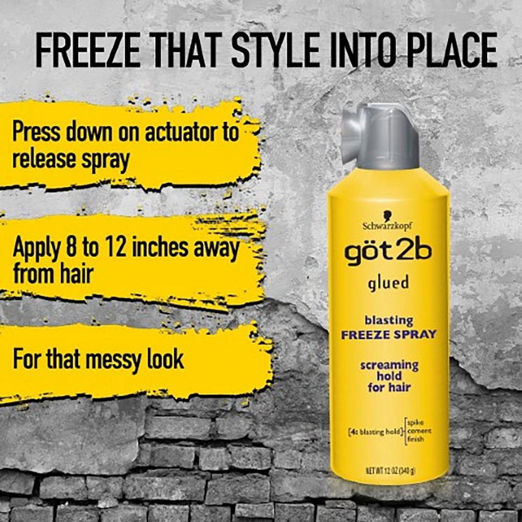 Schwarzkopf Glued Freeze Spray, Blasting Hold 4 - 12 oz