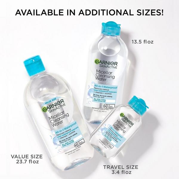 Agua Micelar SkinActive Todo en 1 Desmaquillante Resistente al Agua 5