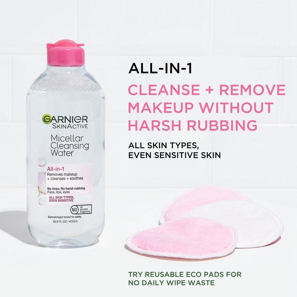 Micellar Cleansing Water - Facial Cleanser & Makeup Remover - Garnier