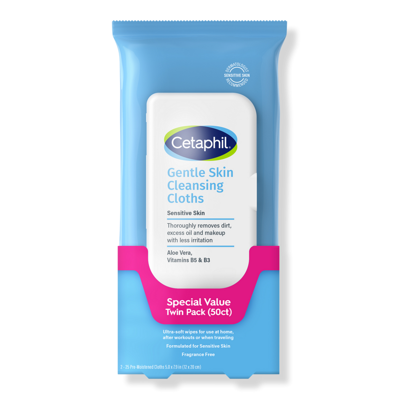 Cetaphil - Gentle Skin Cleansing Cloths Twin Pack | Ulta Beauty