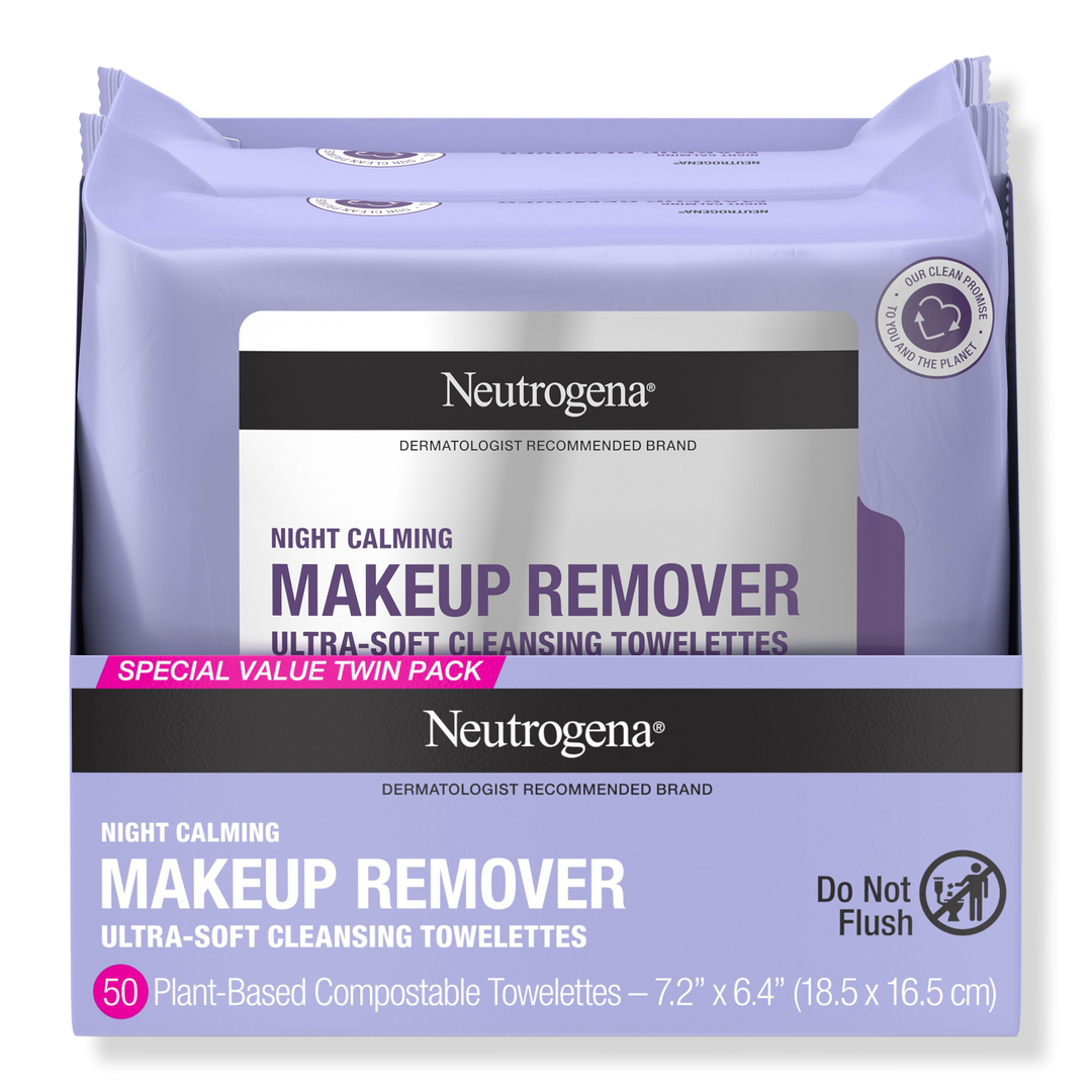Neutrogena Night Calming Makeup Remover Cleansing Towelettes Twin Pack #1