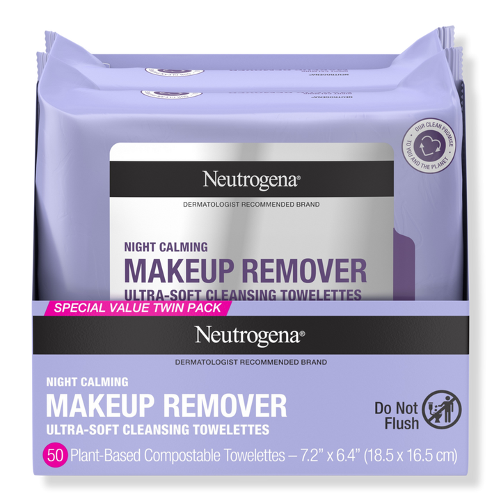Neutrogena Night Calming Makeup Remover Cleansing Towelettes Twin Pack #1