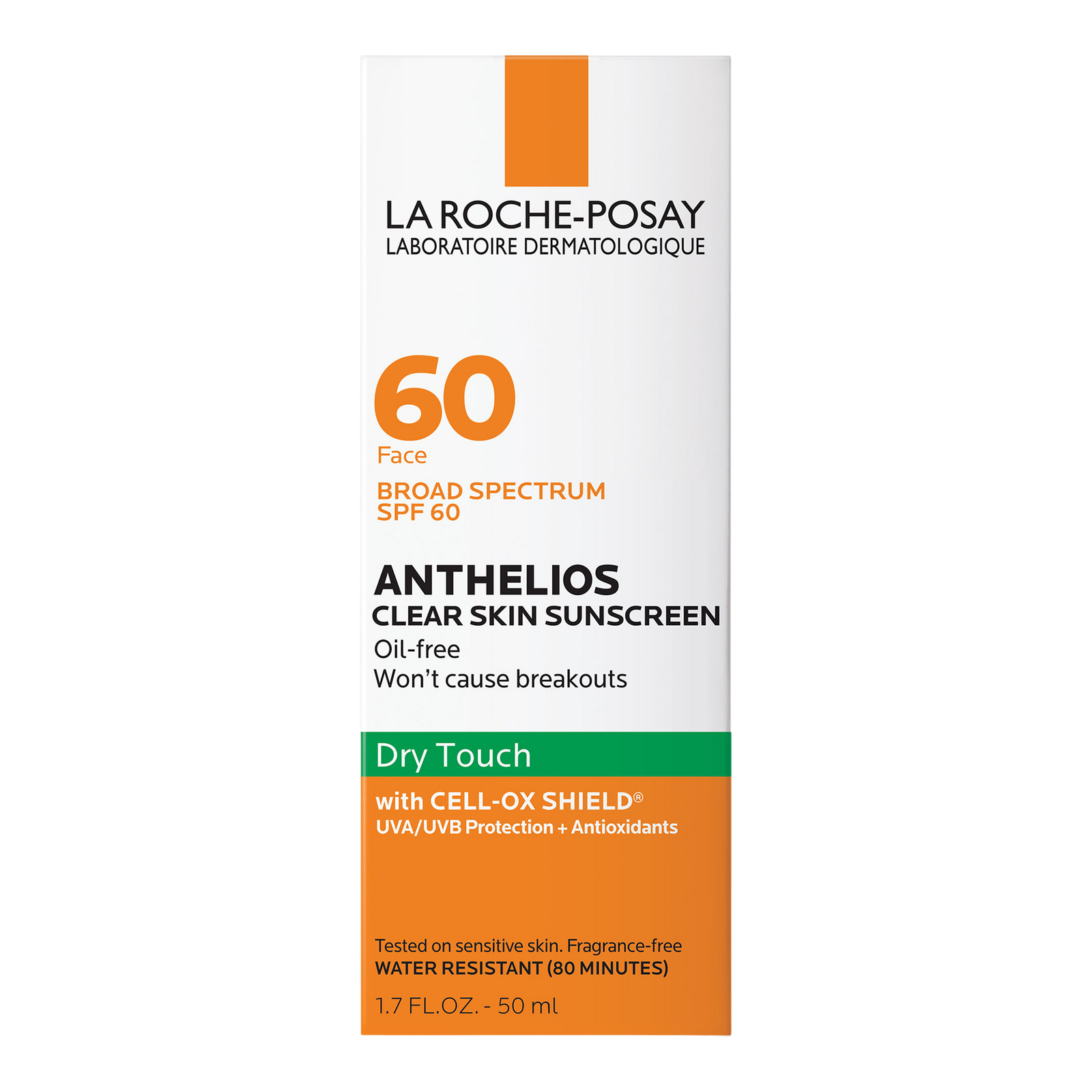 Anthelios Clear Skin Dry Touch Face Sunscreen SPF 60