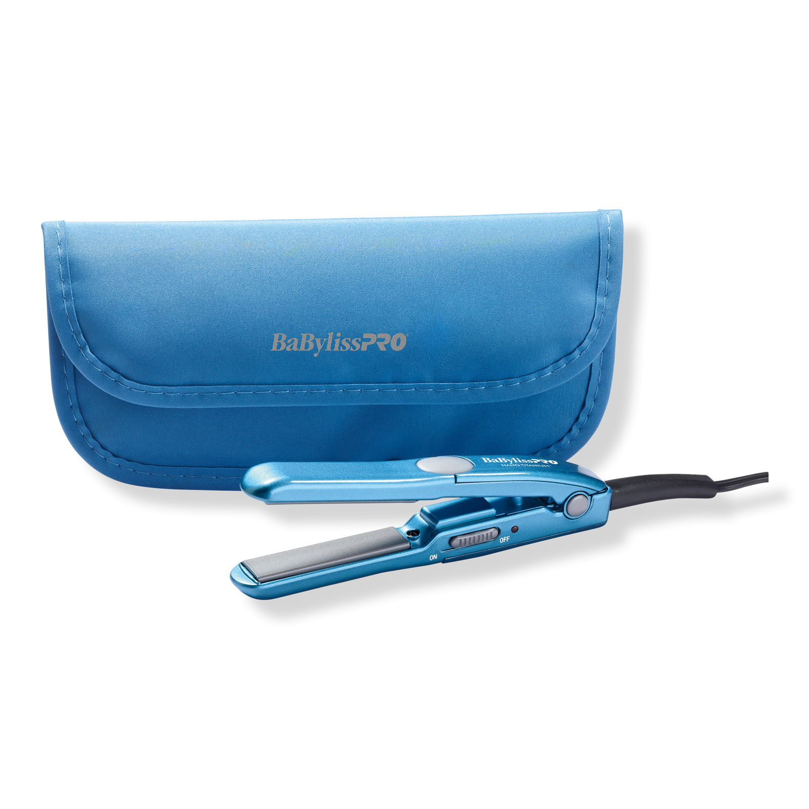 Mini Straightening Iron with Travel Pouch