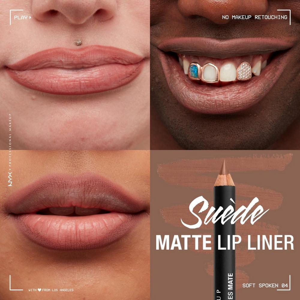 Suede Matte Lip Liner Velvet Soft Vegan Lip Pencil