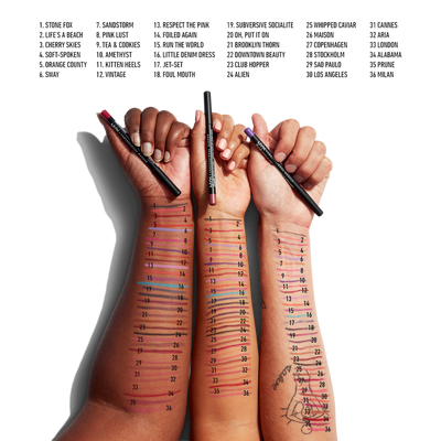 Suede Matte Lip Liner Velvet Soft Vegan Lip Pencil