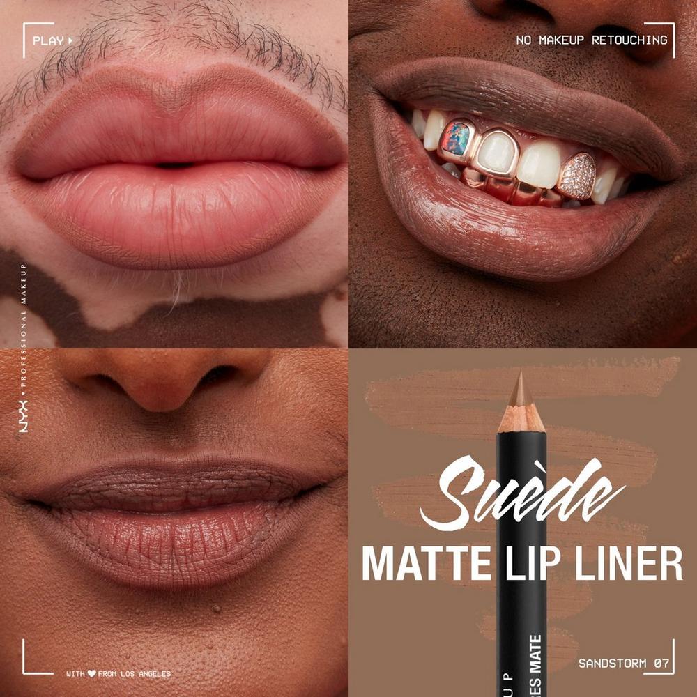 Suede Matte Lip Liner Velvet Soft Vegan Lip Pencil