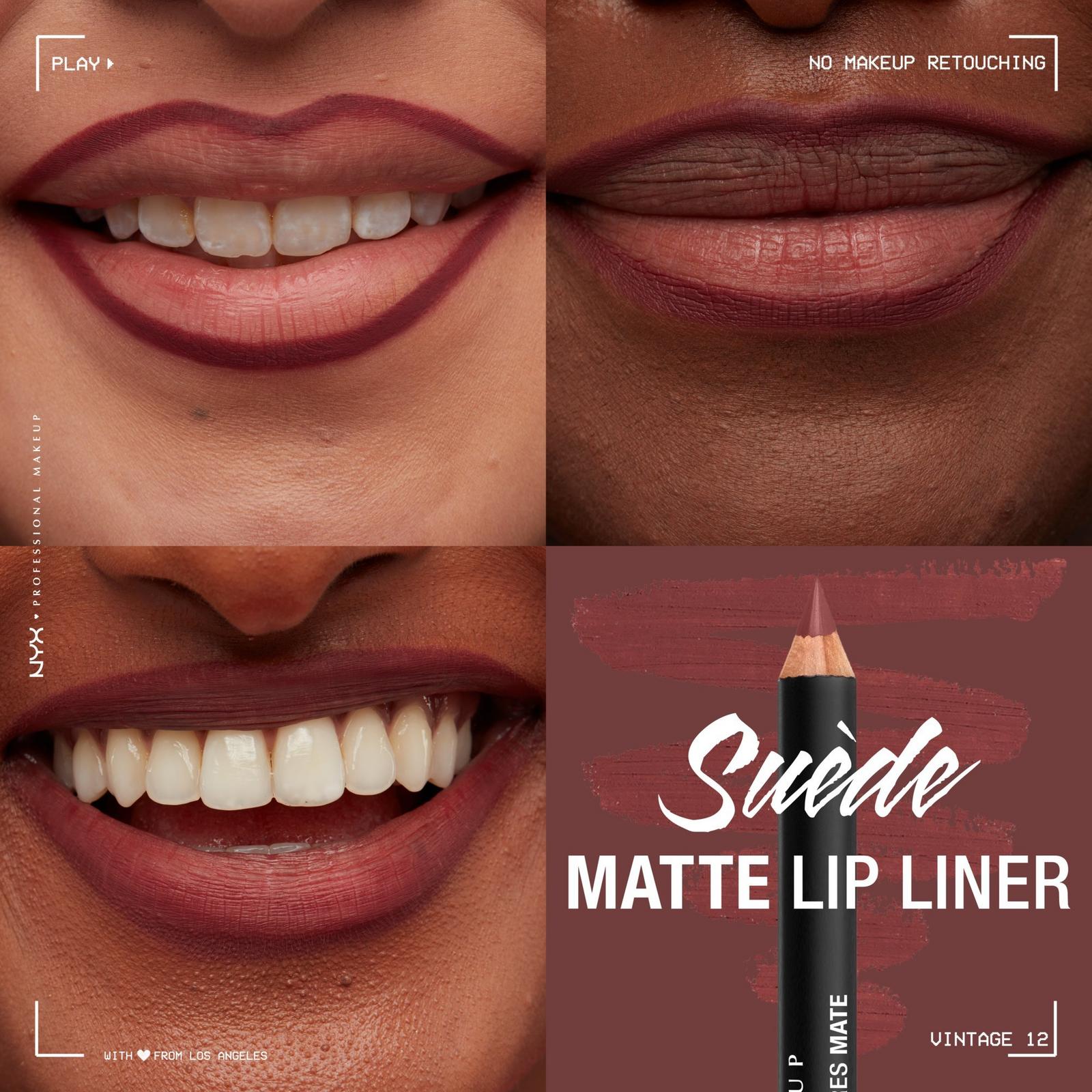 Suede Matte Lip Liner Velvet Soft Vegan Lip Pencil