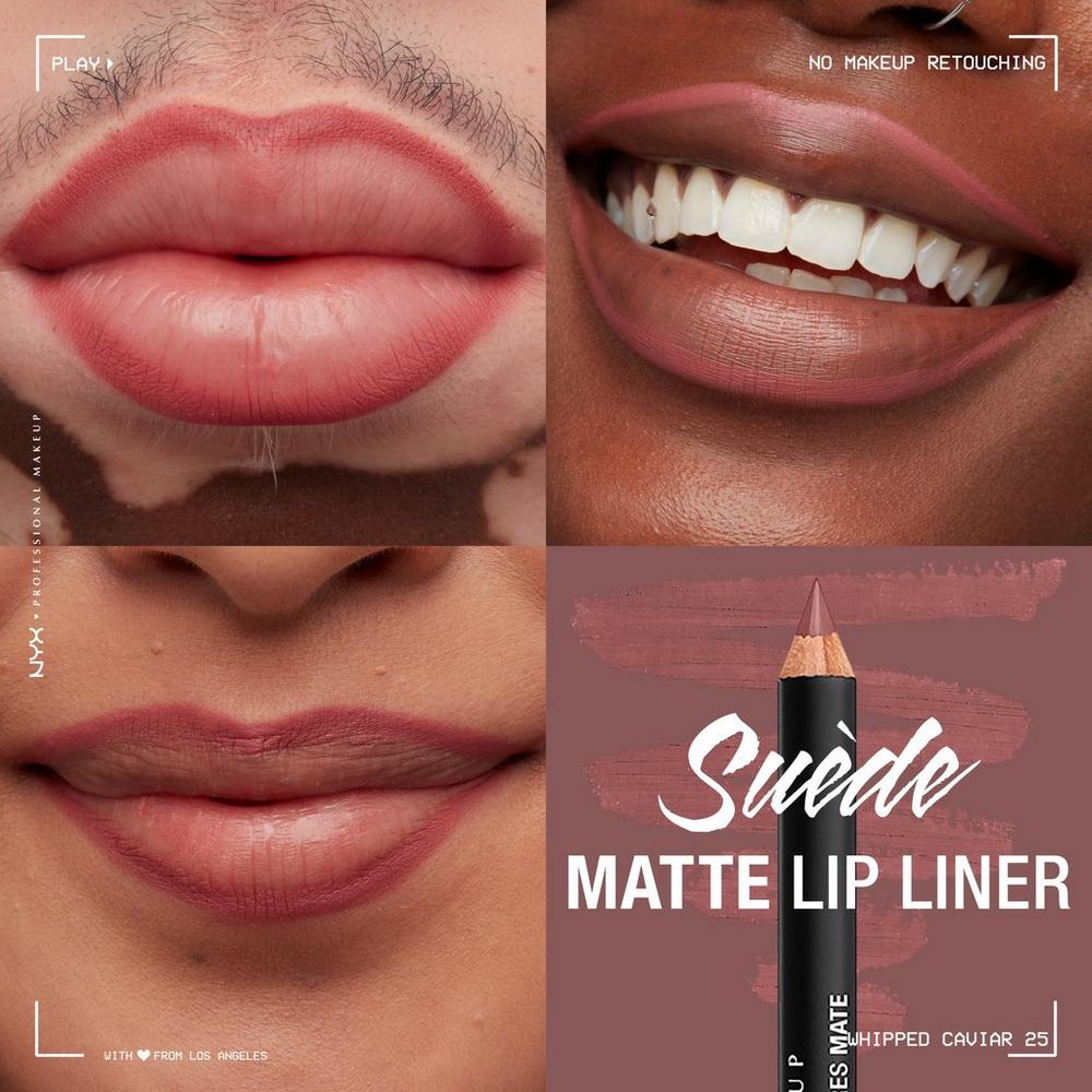 Suede Matte Lip Liner Velvet Soft Vegan Lip Pencil