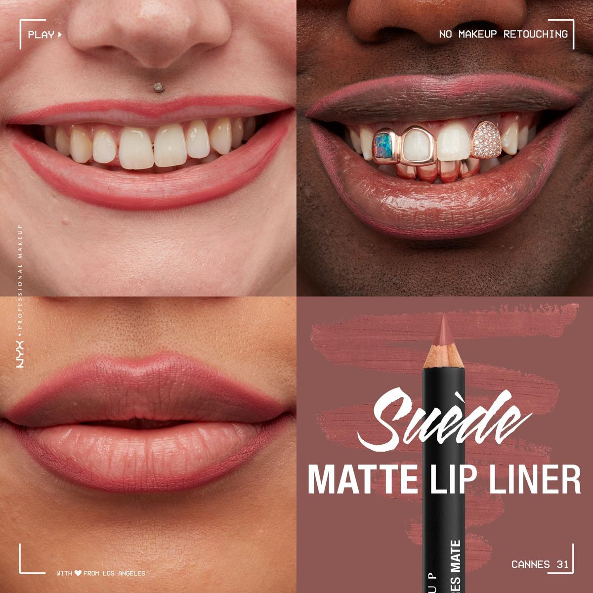 Suede Matte Lip Liner Velvet Soft Vegan Lip Pencil