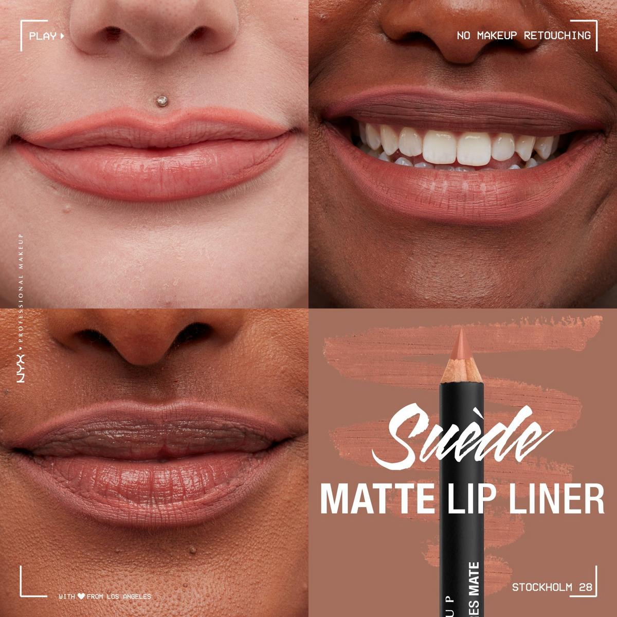 Suede Matte Lip Liner Velvet Soft Vegan Lip Pencil