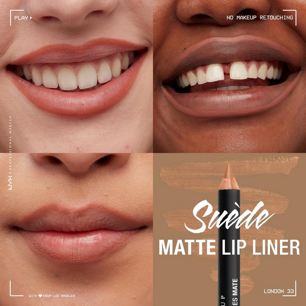 Suede Matte Lip Liner Velvet Soft Vegan Lip Pencil