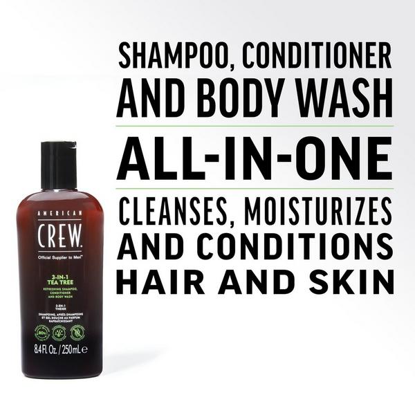 American Crew 3-in-1 Tea Tree Shampoo, Conditioner and Body Wash #4