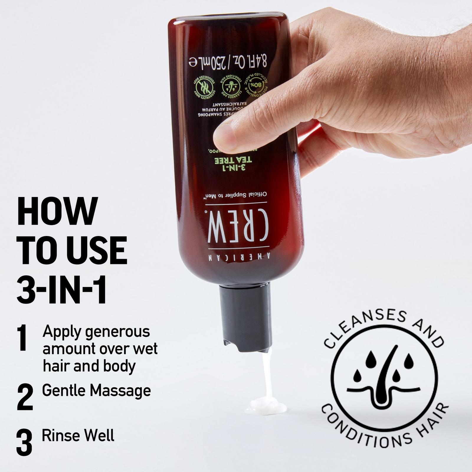 3-in-1 Tea Tree Shampoo, Conditioner and Body Wash