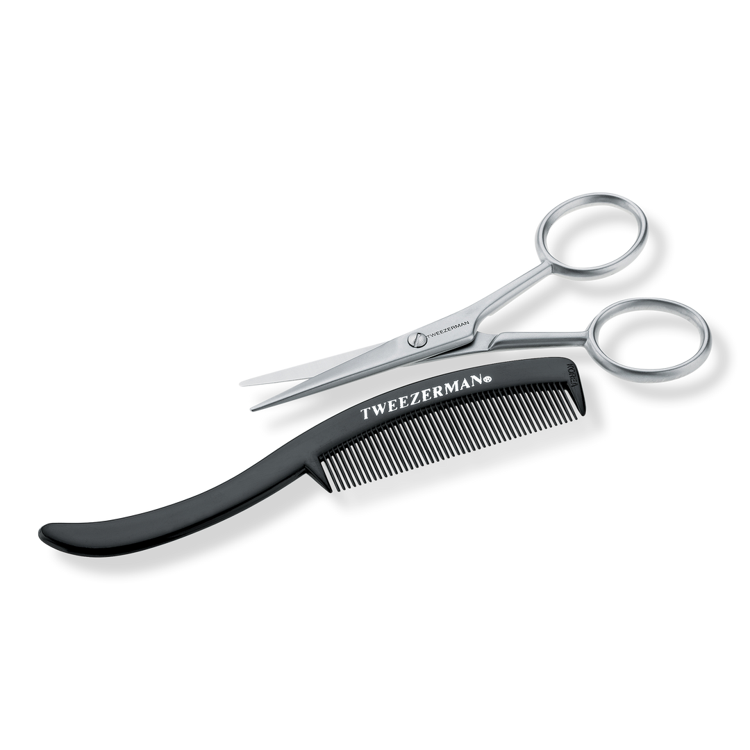 Tweezerman Men's Moustache Scissors with Comb #1