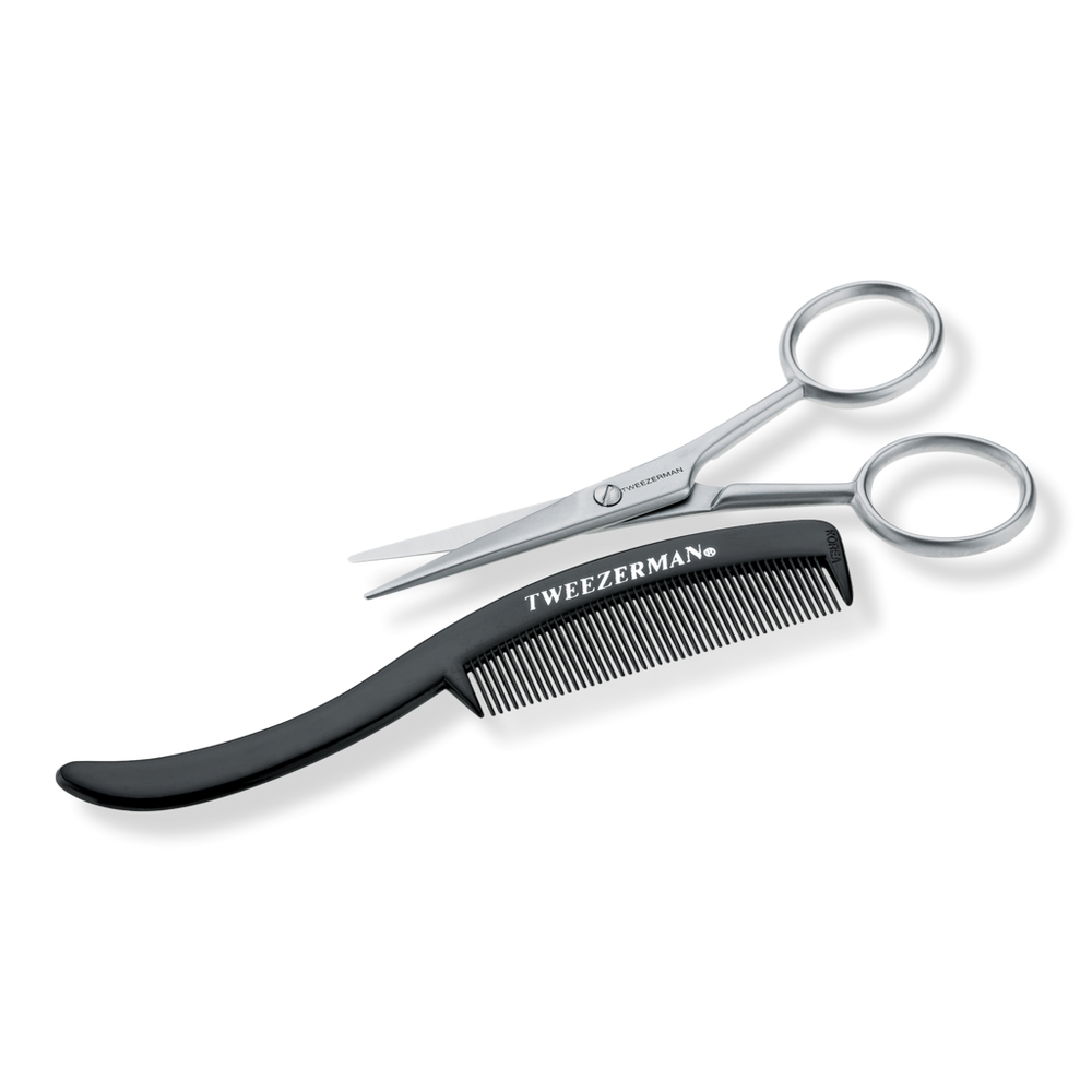 Tweezerman Men's Moustache Scissors With Comb