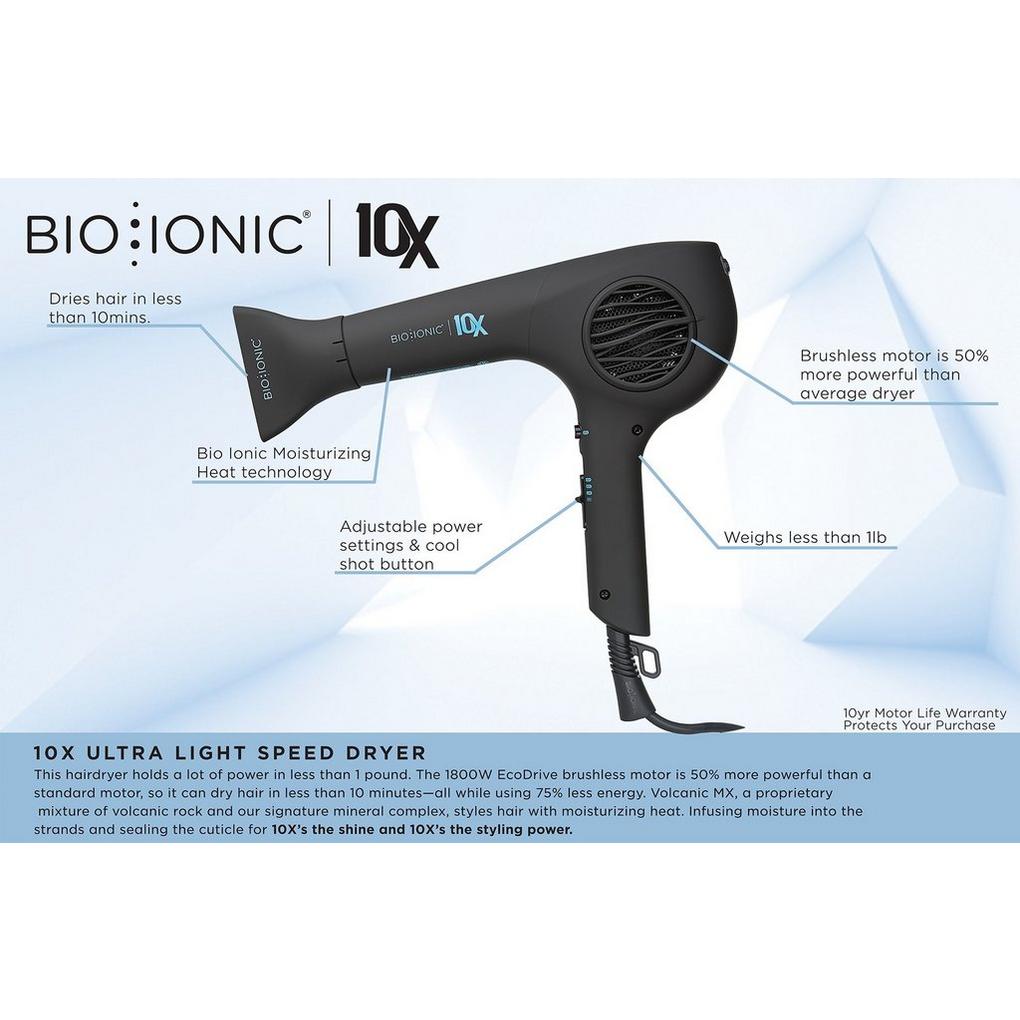 Bio ionic shop 10x hair dryer