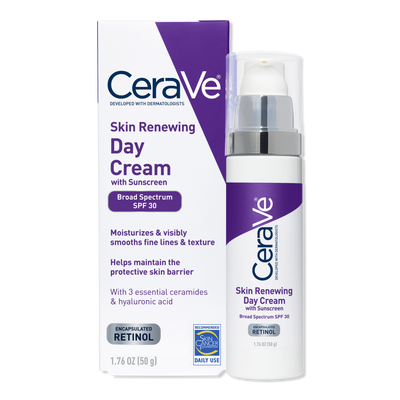 CeraVe Skin Renewing Day Cream, Face Moisturizer with SPF 30 & Retinol