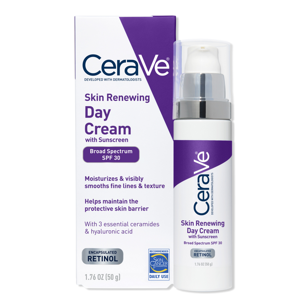 CeraVe Skin Renewing Day Cream, Face Moisturizer with SPF 30 & Retinol