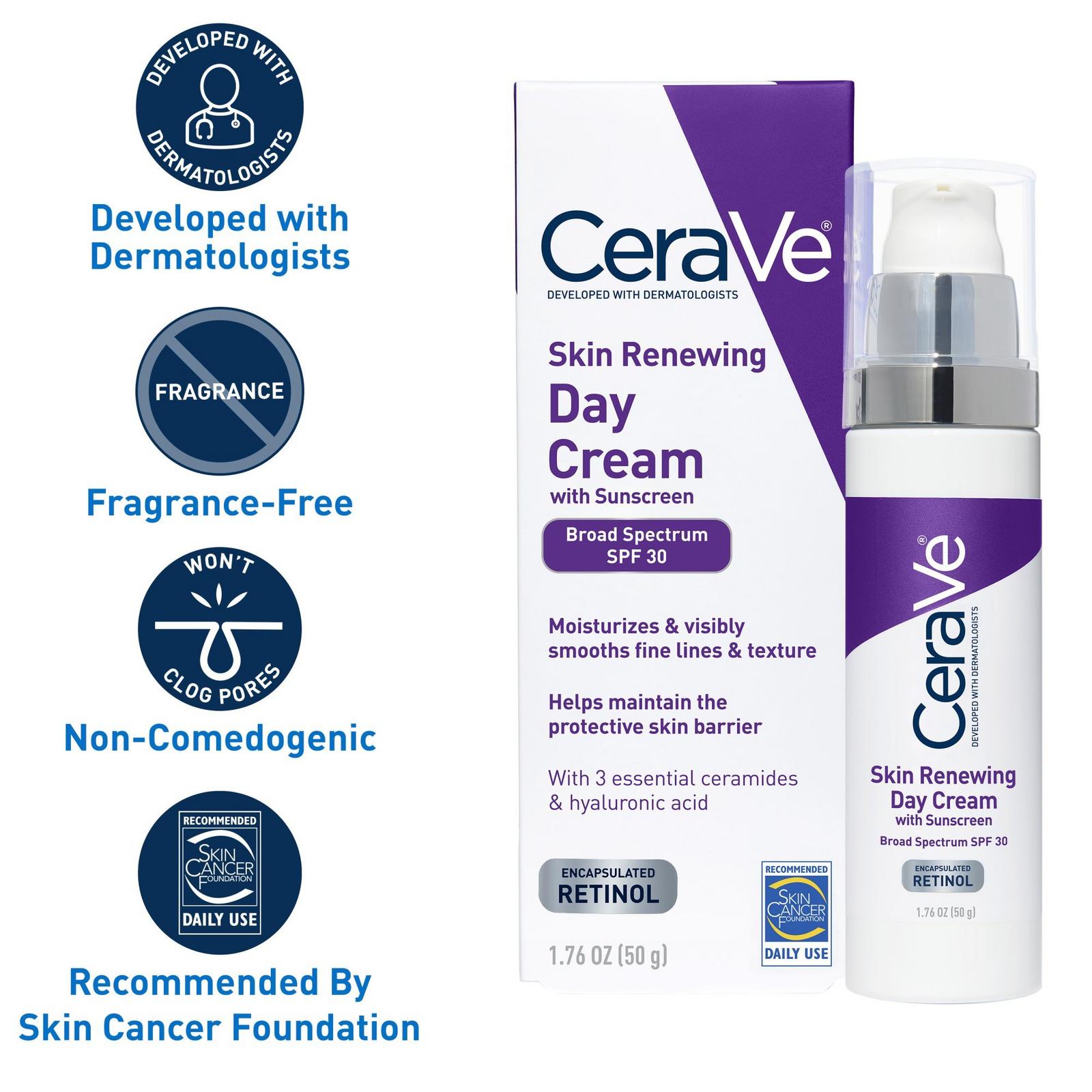 Skin Renewing Day Cream with SPF 30 & Retinol for All Skin Types