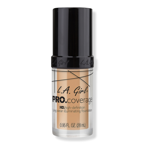 L.A. Girl Pro Coverage HD Long Wear Illuminating Foundation, White - 0.95 fl oz bottle