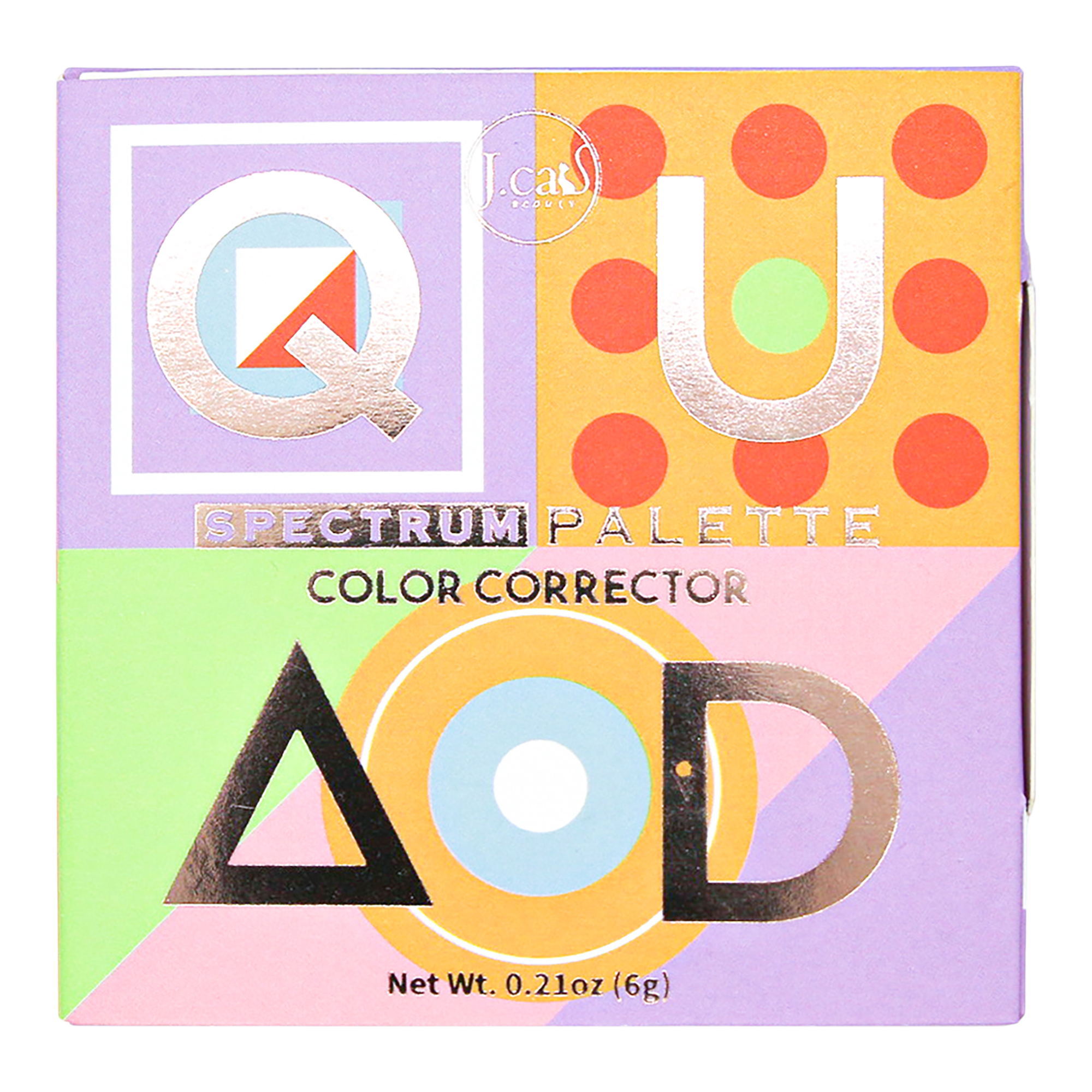 Палетка цветных корректоров из 4 оттенков J.Cat Beauty Color Corrector Quad Spectrum — фото 5