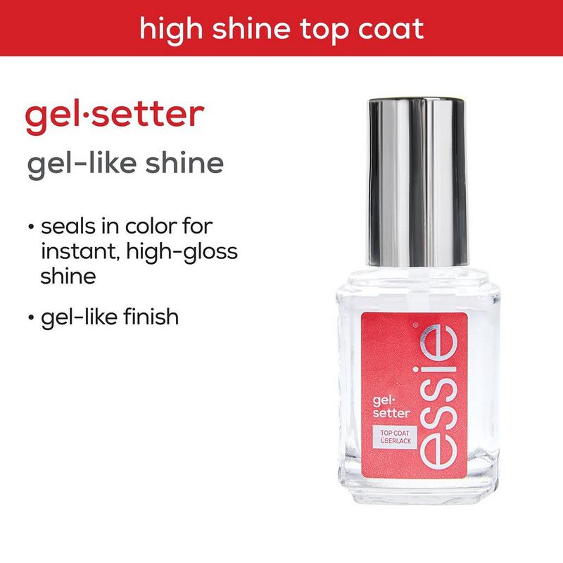 Essie Gel Setter Top Coat - Gel Like High Gloss Finish Nail Polish #4