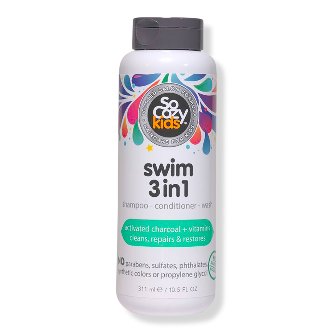 SoCozy Swim 3-In-1 Shampoo Conditioner Body Wash Activated Charcoal for Kids #1