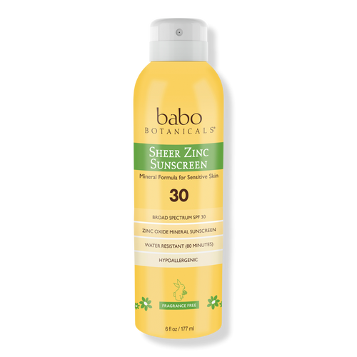 Sheer NonNano Zinc Continuous Spray SPF 30 Fragrance Free Mineral