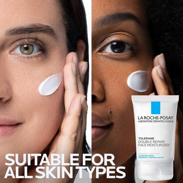 Crema hidratante facial reparadora Toleriane Double Repair con niacinamida 7