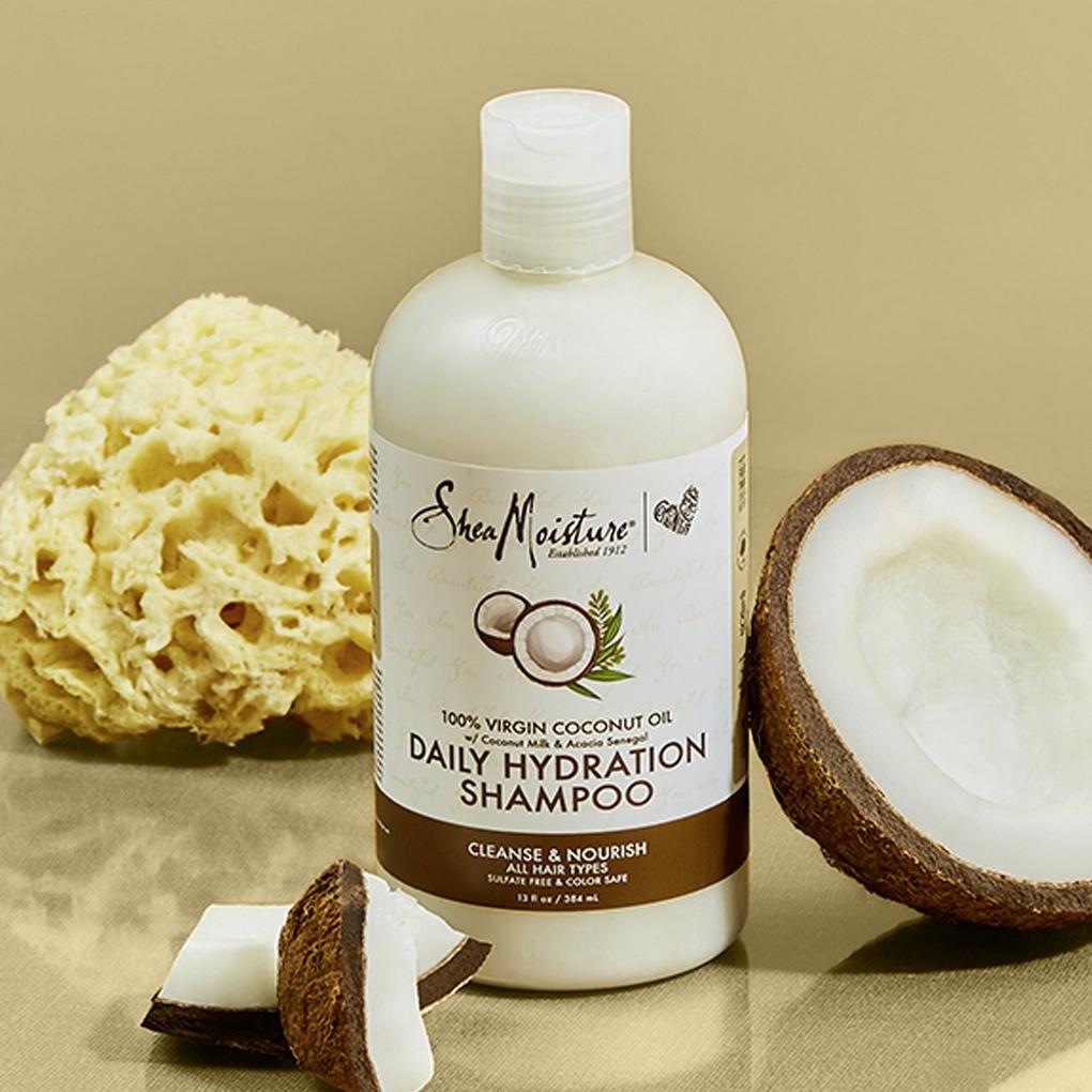 100% Virgin Coconut Oil Daily Hydration Shampoo, Shea Moisture 13 oz