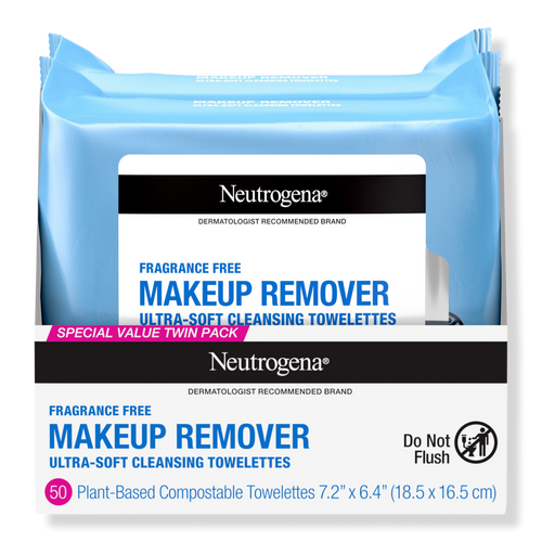 Fragrance-Free Makeup Remover Cleansing Towelettes Twin Pack - Neutrogena | Ulta Beauty