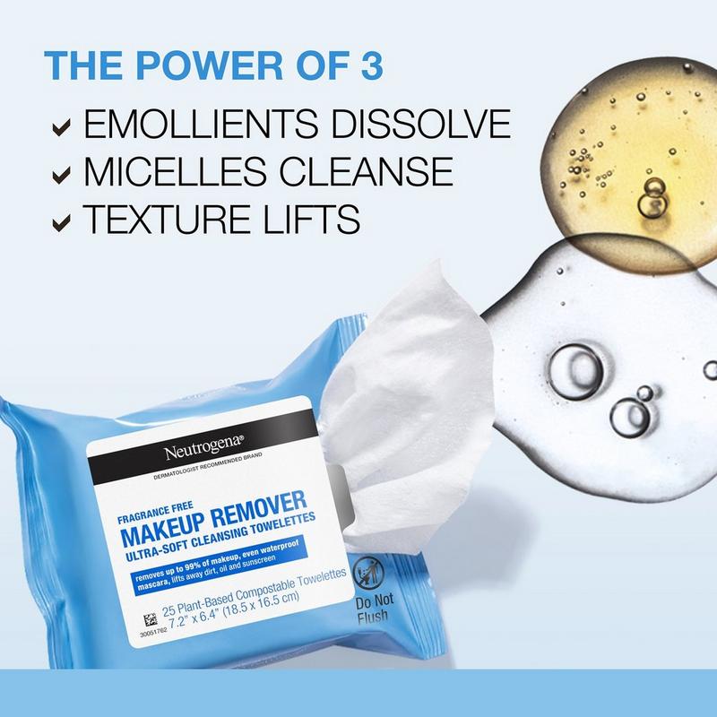 Fragrance-Free Makeup Remover Cleansing Towelettes Twin Pack