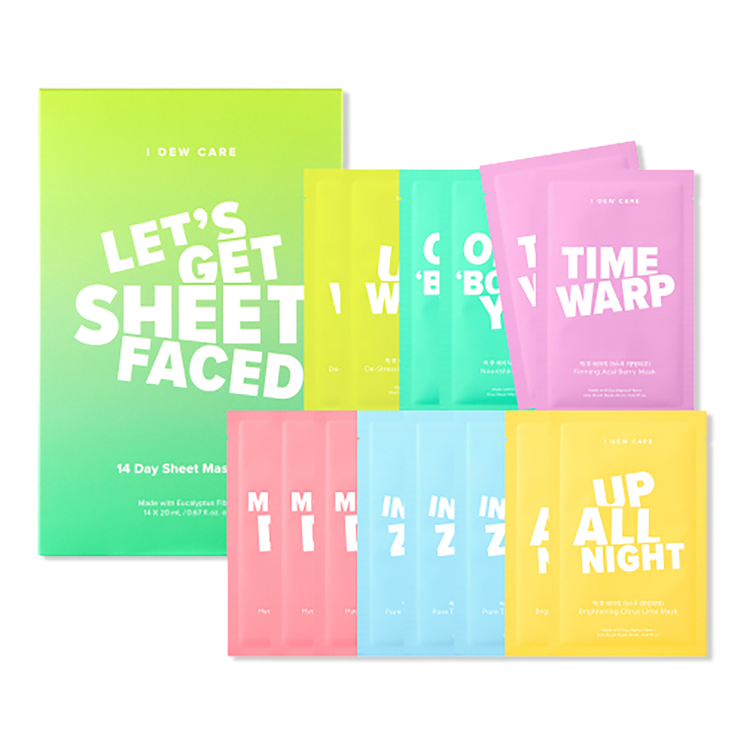 I Dew Care Let's Get Sheet Faced Sheet Mask Set