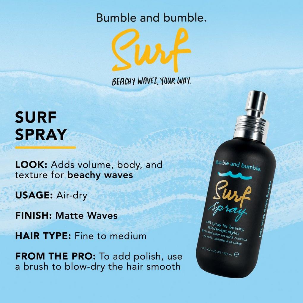 Bumble and Bumble Surf Spray Salt Spray for Beachy Windswept Styles 4.2 oz  New