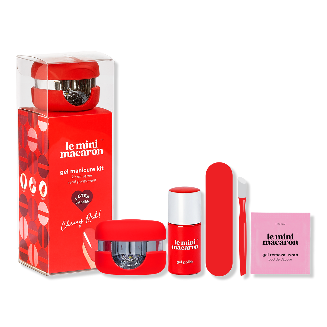 Cherry Red 1-Step DIY Glossy Gel Manicure Kit - Le Mini Macaron | Ulta  Beauty