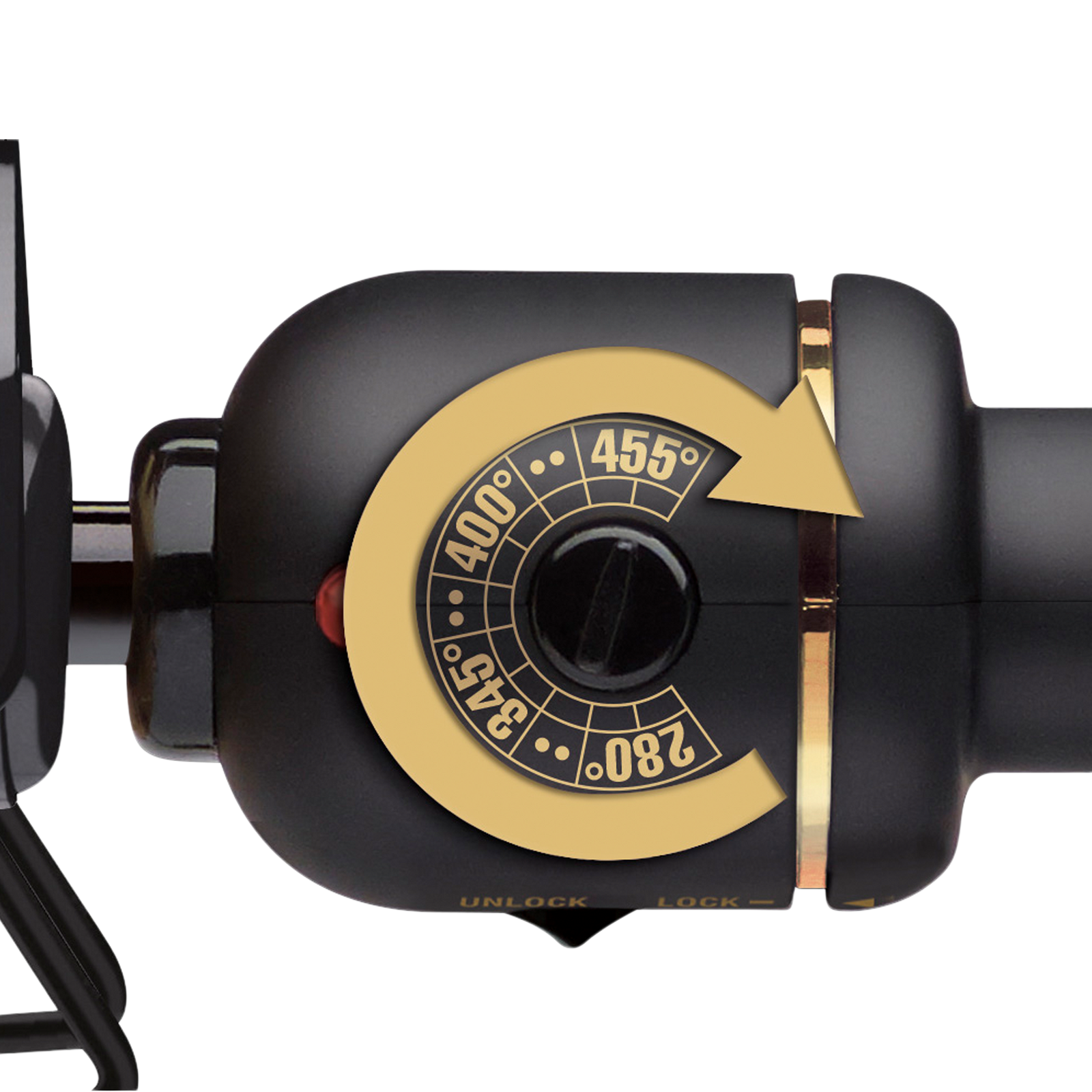 Professional Black Gold Marcel Curling Iron