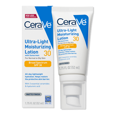 CeraVe Ultra-Light Moisturizing Lotion with SPF 30 for Balanced to Oily Skin