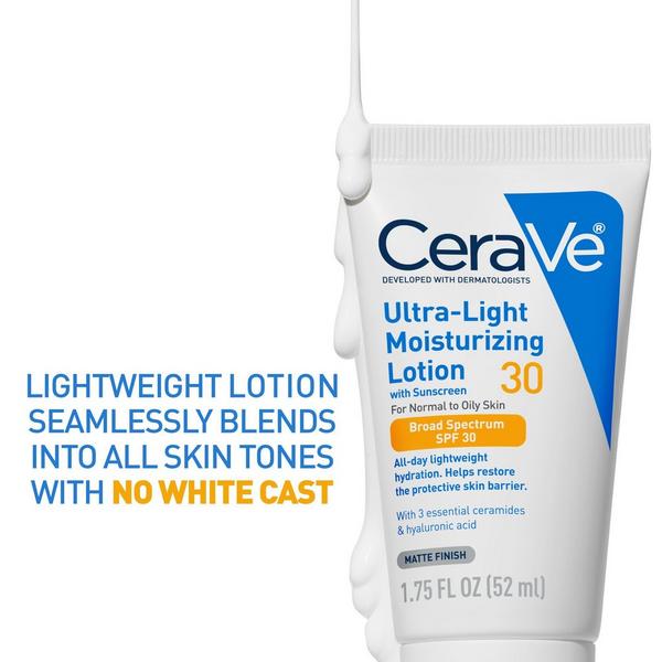 CeraVe Ultra-Light Moisturizing Lotion with SPF 30 for Balanced to Oily Skin #4