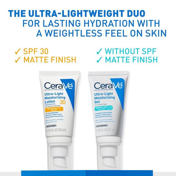 CeraVe Ultra-Light Moisturizing Lotion with SPF 30 for Balanced to Oily Skin #6