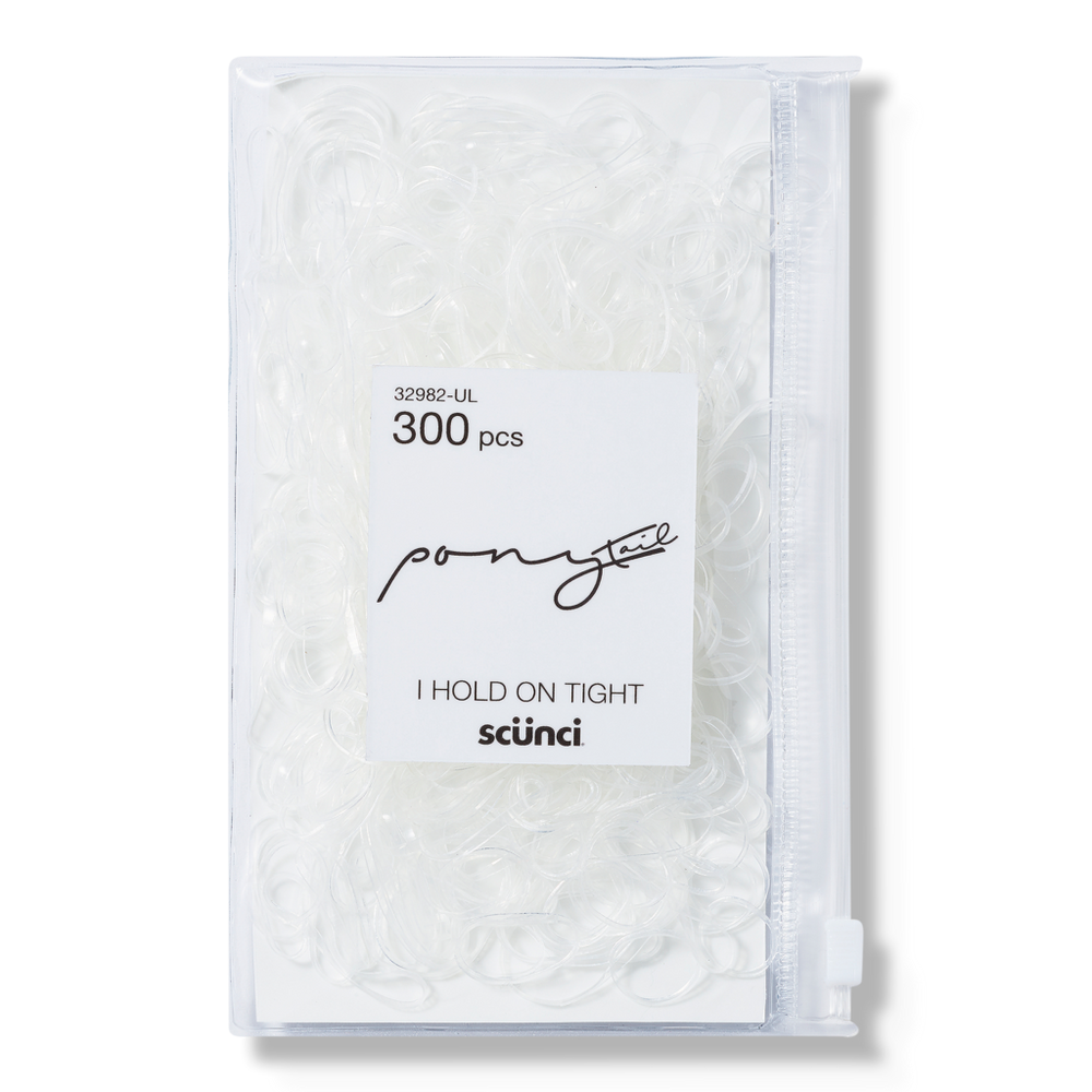 Scunci Mixed Size Rubber Bands - Clear