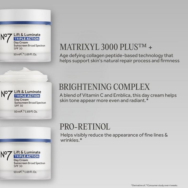 No7 - Lift & Luminate Triple Action Day Cream SPF 30 | Ulta Beauty