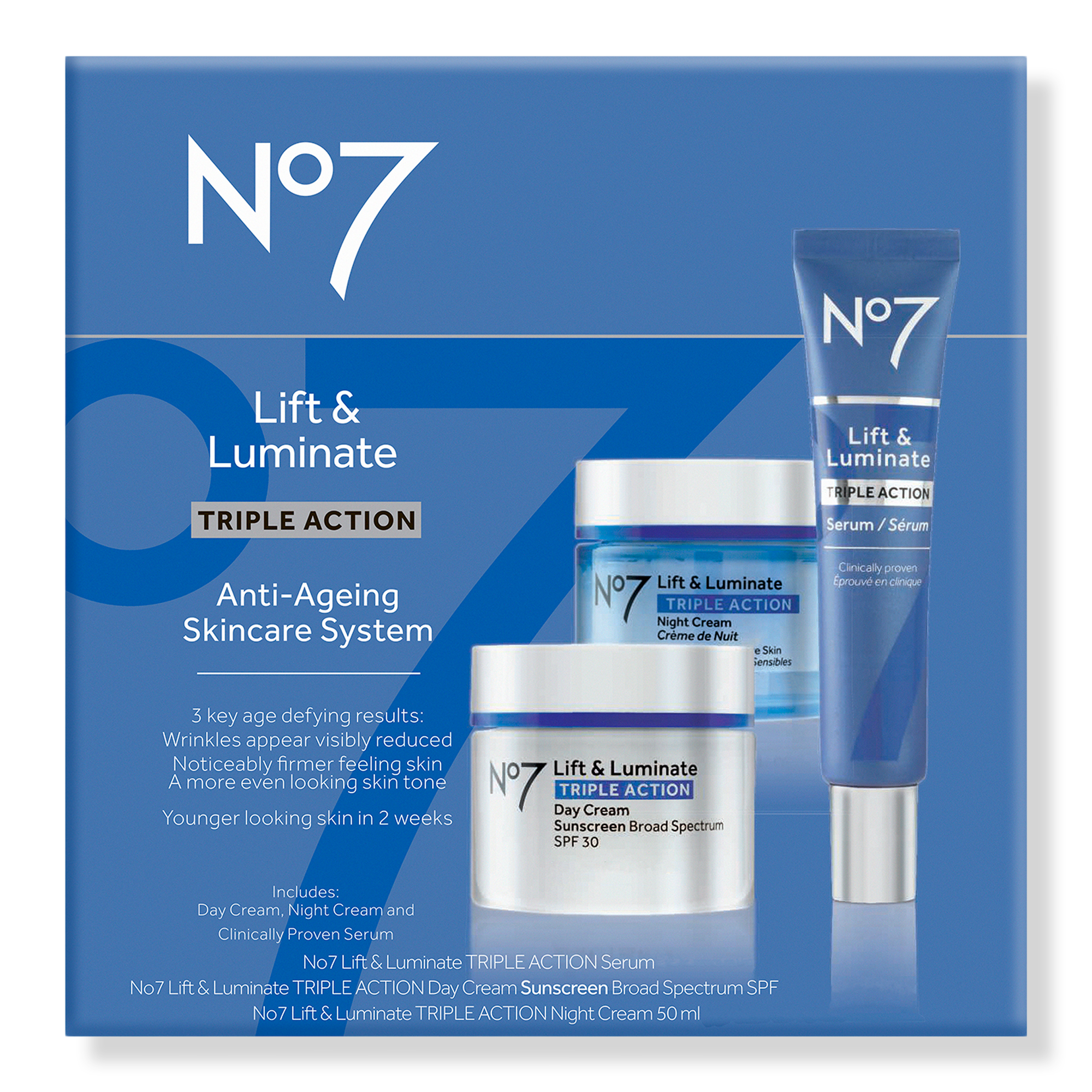 No7 Lift & Luminate Triple Action 3-Piece Skincare System #1