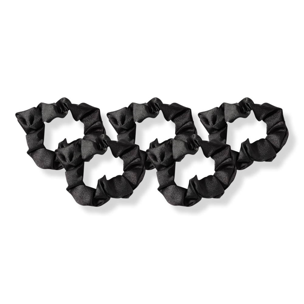 Black Satin Sleep Hair Scrunchies