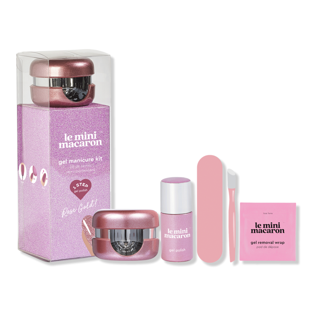 Le Mini Macaron 1-step Diy Glossy Gel Manicure Kit - Rose Gold