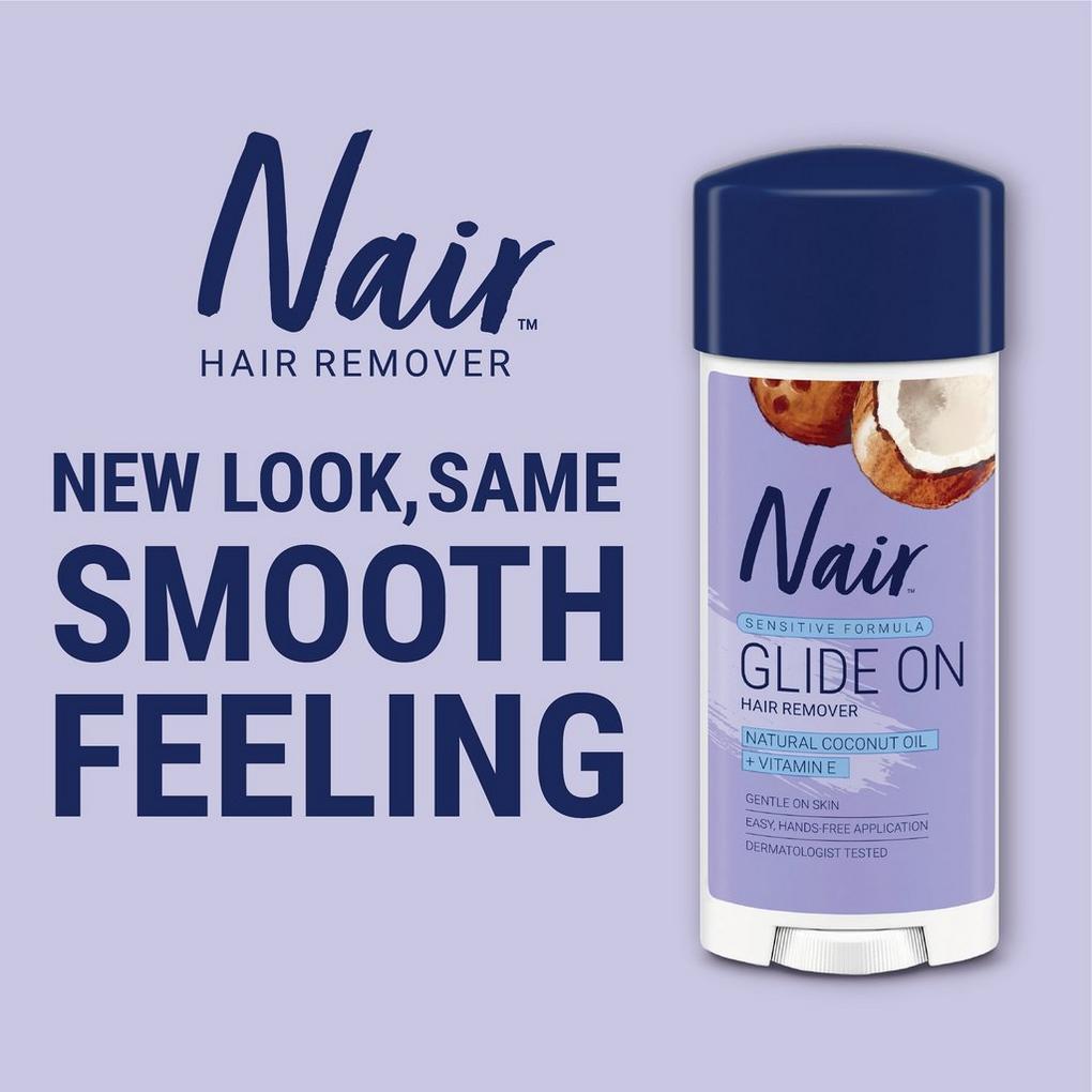 Glides Away Sensitive Formula Hair Remover with Coconut Oil Nair