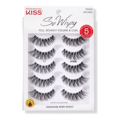 Kiss So Wispy 5 pair lashes #11, multipack