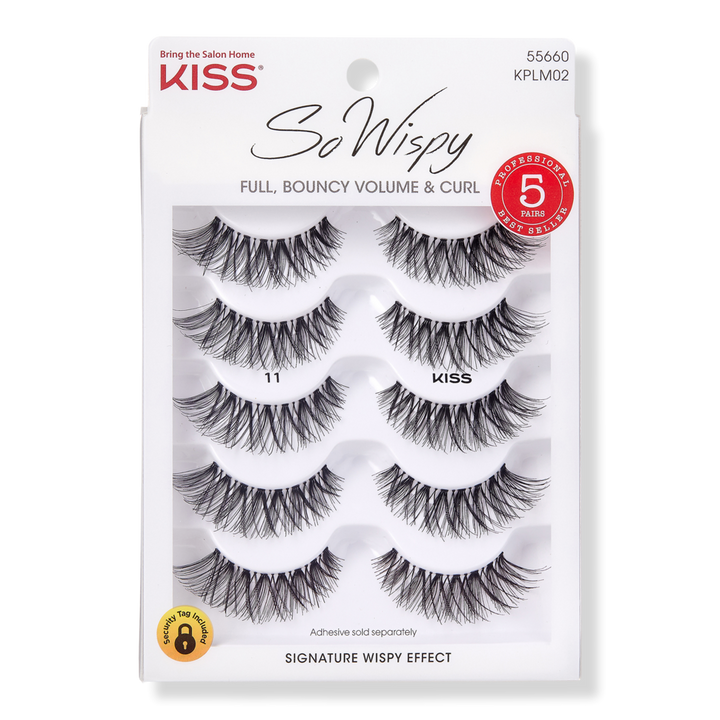 Kiss So Wispy 5 pair lashes #11, multipack #1